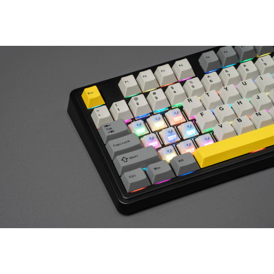 Безжична клавиатура Ajazz Wireless Gaming Mechanical Keyboard AK980 V2 - Gift Switch [Linear] (English US), Purple, White, Blue