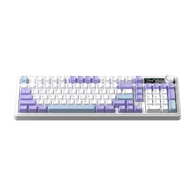 Безжична клавиатура Ajazz Wireless Gaming Mechanical Keyboard AK980 V2 - Gift Switch [Linear] (English US), Purple, White, Blue