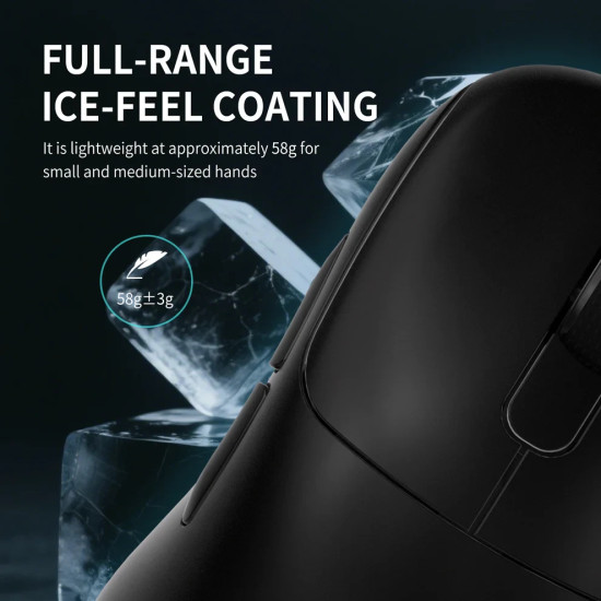 Безжична мишка Ajazz AJ179 APEX - Wireless Gaming Mouse - 8K, Magnetic Charging Dock, White