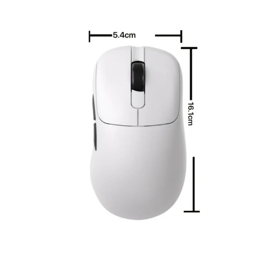 Безжична мишка Ajazz AJ179 APEX - Wireless Gaming Mouse - 8K, Magnetic Charging Dock, White