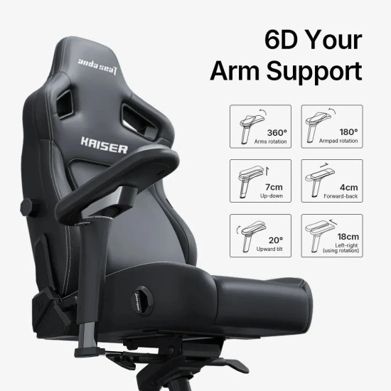 Геймърски стол Anda Seat Gaming Chair Kaiser 4 V2 - Fabric Dark Grey