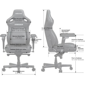 Геймърски стол Anda Seat Gaming Chair Kaiser 4 V2 - Fabric Dark Grey