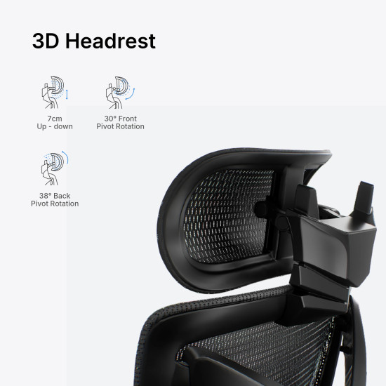 Геймърски стол Anda Seat Gaming Chair X-Air Mega - XL Black Mesh