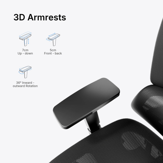 Геймърски стол Anda Seat Gaming Chair X-Air Mega - XL Black Mesh