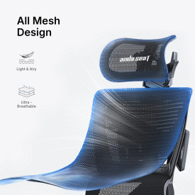 Геймърски стол Anda Seat Gaming Chair X-Air Mega - XL Black Mesh