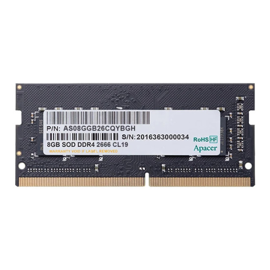 RAM памет Apacer 8GB DDR4 SODIMM 1024x8 2666MHz - AS08GGB26CQYBGH