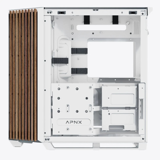 Кутия за компютър APNX Case ATX - V1-W - Wood, White
