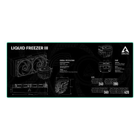 Подложка за мишка Arctic, Gaming Mousepad, Liquid Freezer III Design