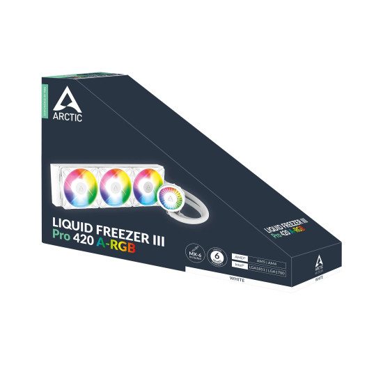Водно охлаждане Arctic Liquid Freezer III Pro 420, A-RGB, White