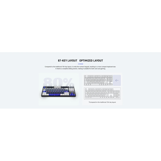 Безжична клавиатура ATK Wireless Professional Gaming Mechanical Keyboard - Z87 PRO Side Engraving - Aniya Switches