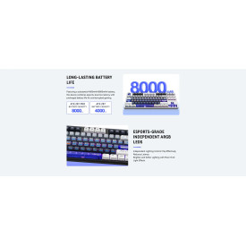Безжична клавиатура ATK Wireless Professional Gaming Mechanical Keyboard - Z87 PRO Side Engraving - Aniya Switches