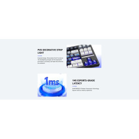 Безжична клавиатура ATK Wireless Professional Gaming Mechanical Keyboard - Z87 PRO Side Engraving - Aniya Switches