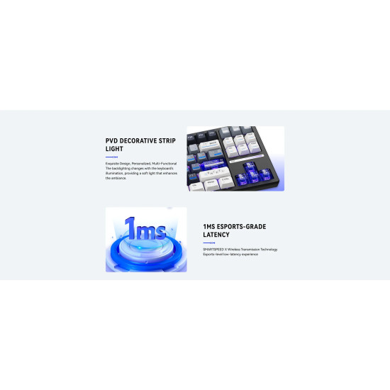 Безжична клавиатура ATK Wireless Professional Gaming Mechanical Keyboard - Z87 PRO Side Engraving - Aniya Switches