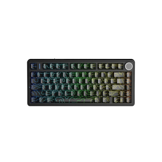 Безжична клавиатура Aula Wireless Gaming Mechanical Keyboard F75HE - Black King Magnetic Switch [Linear] (English US), Black Contour