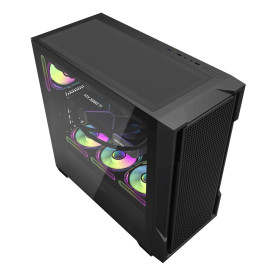 Кутия за компютър DarkFlash ATX DS900 Mesh, 4 x 120mm ARGB Fans Included, Tempered Glass Panel, Black