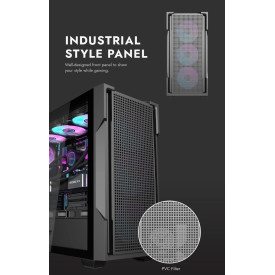 Кутия за компютър DarkFlash ATX DS900 Mesh, 4 x 120mm ARGB Fans Included, Tempered Glass Panel, Black