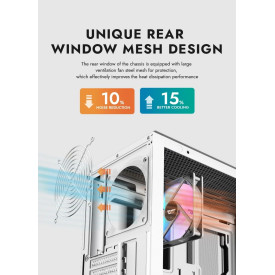 Кутия за компютър DarkFlash ATX DS900 Mesh, 4 x 120mm ARGB Fans Included, Tempered Glass Panel, Black