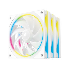 Комплект вентилатори DeepCool Fan Pack 3-in-1 3x120mm - FL12 SE 3IN1 WH - Luminous Halo ARGB