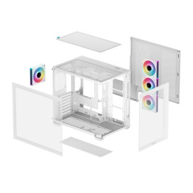 Кутия за компютър DeepCool Case ATX - CG530 4F White - 4 ARGB Fans