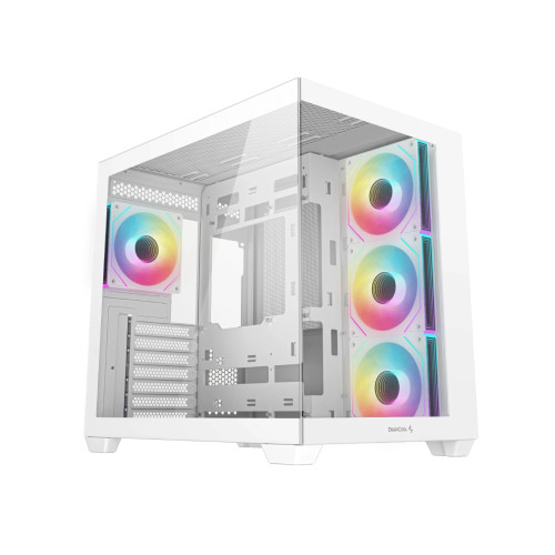 Кутия за компютър DeepCool Case ATX - CG530 4F White - 4 ARGB Fans