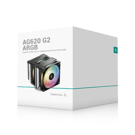 Охладител за процесор DeepCool CPU Cooler AG620 G2 ARGB - Dual-Tower - LGA1851/AM5