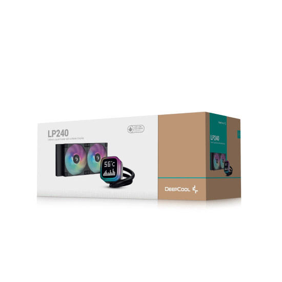 Водно охлаждане DeepCool Water Cooling LP240 - LCD Screen, A-RGB