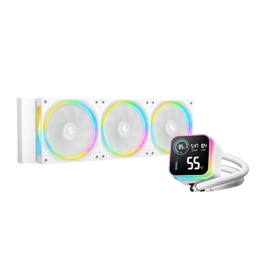 Водно охлаждане DeepCool Water Cooling LQ360 ULTRA WH ARGB - LCD Screen