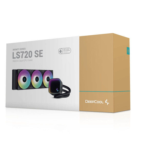 Водно охлаждане DeepCool Water Cooling LS720 SE - Addressable RGB, Infinity mirror design - LGA1700/AM5