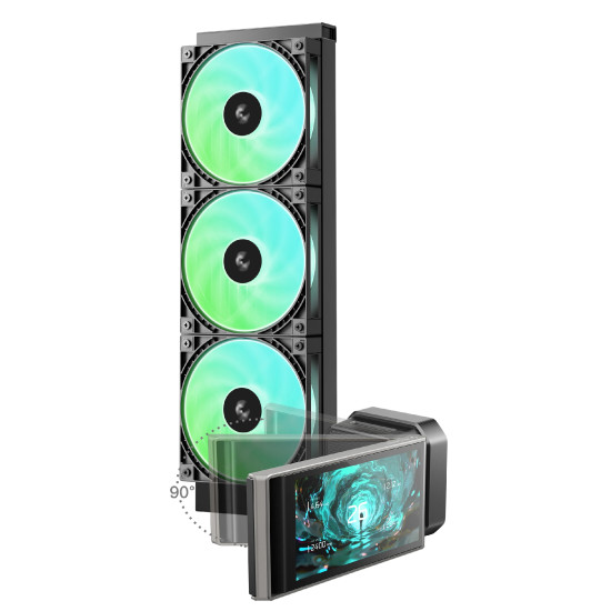 Водно охлаждане DeepCool Water Cooling LT360 VISION ARGB - 4.5 inch IPS LCD screen - LGA1851/AM5
