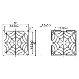 Филтър за вентилатор Evercool Fan Filter Plastic - 92mm