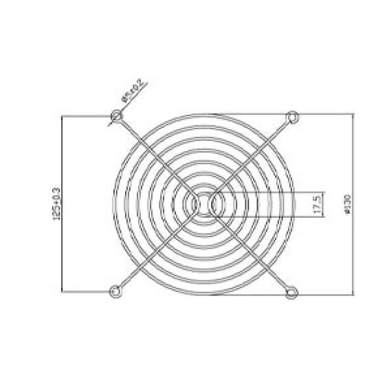 Решетка за вентилатор Evercool Fan Grill Metal - 140mm FG-140/M