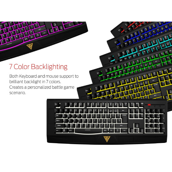 Геймърски комплект Gamdias Gaming COMBO - ARES 7 Color ESSENTIAL COMBO - keyboard + mouse