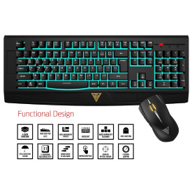 Геймърски комплект Gamdias Gaming COMBO - ARES 7 Color ESSENTIAL COMBO - keyboard + mouse