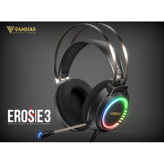 Слушалки Gamdias Gaming Heaphones - EROS E3 RGB - 50mm