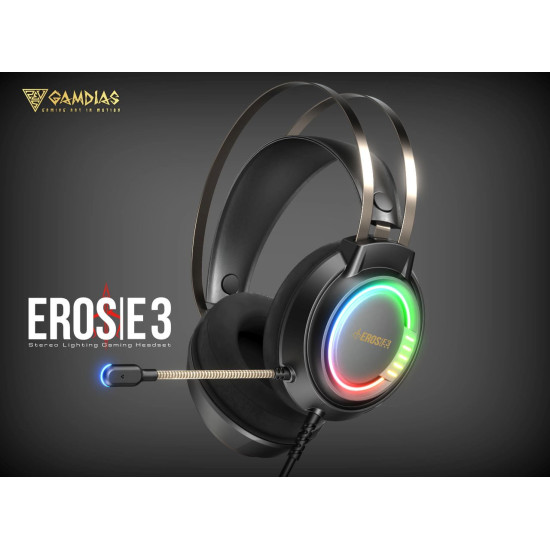 Слушалки Gamdias Gaming Heaphones - EROS E3 RGB - 50mm