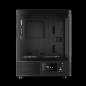 Кутия за компютър Gamdias кутия Case ATX - ATLAS E2 - 3 x 120 mm A-RGB, Digital Display, Curved Glass