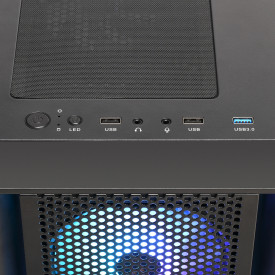 Кутия за компютър Gamdias Case ATX - AURA GC2 - Mesh, aRGB, Tempered Glass