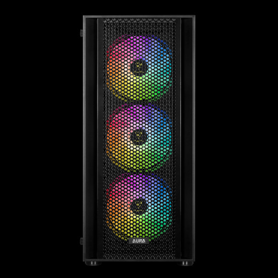 Кутия за компютър Gamdias Case ATX - AURA GC2 - Mesh, aRGB, Tempered Glass