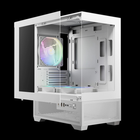 Кутия за компютър Gamdias Aura GC9M Elite WH ARGB, Tempered Glass, White