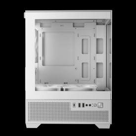 Кутия за компютър Gamdias Aura GC9M Elite WH ARGB, Tempered Glass, White