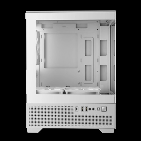 Кутия за компютър Gamdias Aura GC9M Elite WH ARGB, Tempered Glass, White