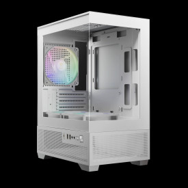 Кутия за компютър Gamdias Aura GC9M Elite WH ARGB, Tempered Glass, White