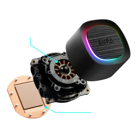 Водно охлаждане Gamdias Water Cooling 120mm - AURA GL120 v2 Black - aRGB
