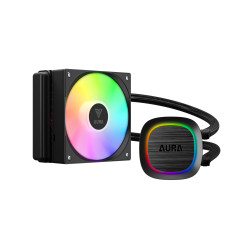 Водно охлаждане Gamdias Water Cooling 120mm - AURA GL120 v2 Black - aRGB