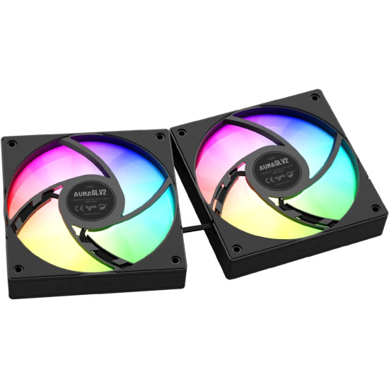Водно охлаждане Gamdias Water Cooling 120mm - AURA GL120 v2 Black - aRGB