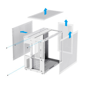 Кутия за компютър Gamemax Case ATX - Infinity White