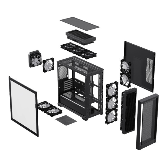 Кутия за компютър Gamemax Case mATX - DEFENDER MB - Addressable RGB