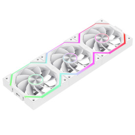 Комплект вентилатори Gamemax Fan Pack 3-in-1 3x120mm - FN12A-N2 WL-RW - Reverse, Daisy-Chain, A-RGB, White