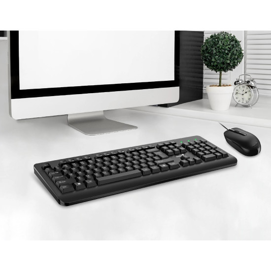 Комплект клавиатура и мишка Genius Keyboard and Mouse - KM-160 Black - AI, BG, USB