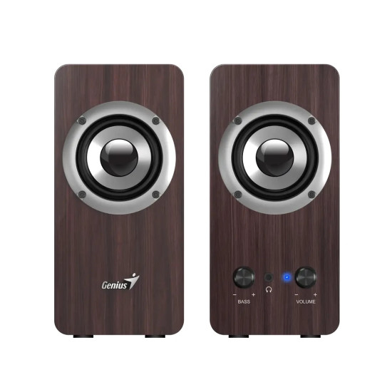 Тонколони Genius Speakers 2.0 - SP-HF400 - 10W RMS, Dark Brown